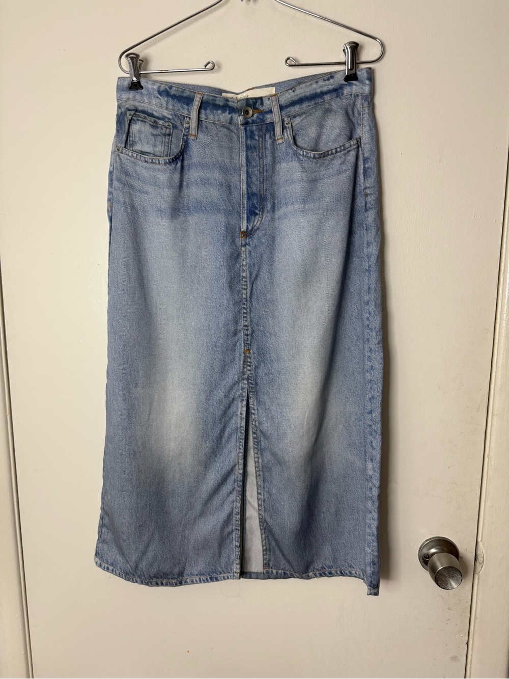 Rag & bone Miramar liquid faux denim midi skirt. 28 - Picture 2 of 7